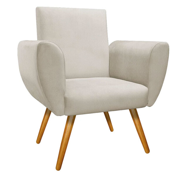 Poltrona Decorativa Pietra Premium Suede Bege