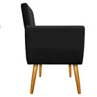 Poltrona Decorativa Pietra Premium Suede Preto