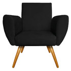 Poltrona Decorativa Pietra Premium Suede Preto