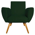 Poltrona Decorativa Pietra Premium Suede Verde