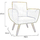 Poltrona Decorativa Pietra Premium Suede Vermelho