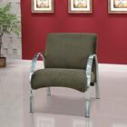 Poltrona Decorativa Polly 1 Lugar - Marrom Suede Amassado