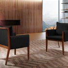 Poltrona Decorativa Preto Em Veludo Angkor