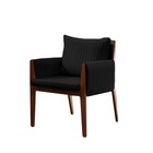 Poltrona Decorativa Preto Em Veludo Angkor