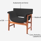 Poltrona Decorativa Preto Em Veludo Argos