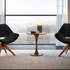 Poltrona Decorativa Preto Em Veludo Cetus