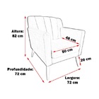 Poltrona Decorativa Raika Sala De Estar - Recepção - Veludo -