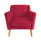 Poltrona Decorativa Raika Sala De Estar - Recepção - Veludo -