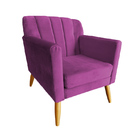 Poltrona Decorativa Raika Sala De Estar - Recepção - Veludo -