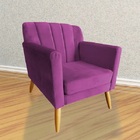 Poltrona Decorativa Raika Sala De Estar - Recepção - Veludo -