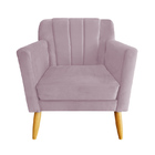 Poltrona Decorativa Raika Sala De Estar - Recepção - Veludo -