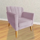 Poltrona Decorativa Raika Sala De Estar - Recepção - Veludo -