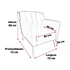 Poltrona Decorativa Raika Sala De Estar - Recepção - Veludo -