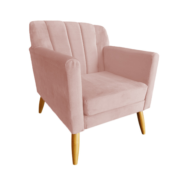 Poltrona Decorativa Raika Sala De Estar - Recepção - Veludo -