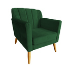 Poltrona Decorativa Raika Sala De Estar - Recepção - Veludo -
