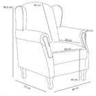 Poltrona Decorativa Recepção Amélia Linho Com Pés Luis Xv  Li