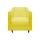 Poltrona Decorativa Recepção Consultório Tila Suede Amarelo