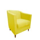 Poltrona Decorativa Recepção Consultório Tila Suede Amarelo