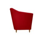 Poltrona Decorativa Recepção Consultório Tila Suede Vermelho