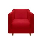 Poltrona Decorativa Recepção Consultório Tila Suede Vermelho