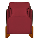 Poltrona Decorativa Recepção Eloá Corino E Veludo - V8 Decor