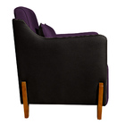 Poltrona Decorativa Recepção Eloá Corino E Veludo - V8 Decor