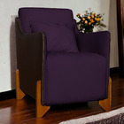 Poltrona Decorativa Recepção Eloá Corino E Veludo - V8 Decor