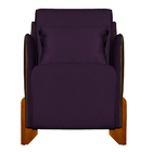 Poltrona Decorativa Recepção Eloá Corino E Veludo - V8 Decor