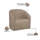 Poltrona Decorativa Recepção Lara Veludo Bege - Vallisa Decor