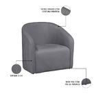 Poltrona Decorativa Recepção Lara Veludo Grafite - Vallisa De