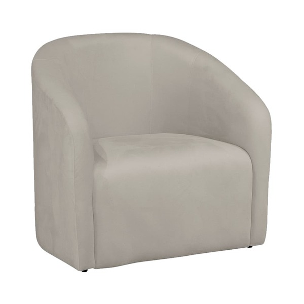 Poltrona Decorativa Recepção Lara Veludo Marfim - Vallisa Dec