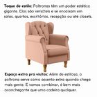 Poltrona Decorativa Recepção Tainá Linho Com Pés Luis Xv  Lin