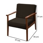 Poltrona Decorativa Recepção Vitória Corino Marrom Escuro