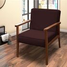 Poltrona Decorativa Recepção Vitória Suede Vermelho Bordô