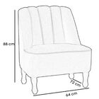 Poltrona Decorativa Recepção Zoe Suede Vermelho