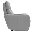 Poltrona Decorativa Reclinável Elétrica Moroni Couro Cinza G4