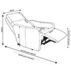 Poltrona Decorativa Reclinável Elétrica Moroni Couro Off Whit