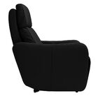 Poltrona Decorativa Reclinável Elétrica Moroni Couro Preto G4