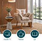 Poltrona Decorativa Reforçada para Sala Alice para Recepção M