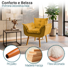 Poltrona Decorativa Reforçada para Sala Alice para Recepção M