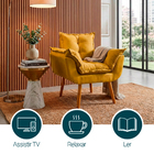 Poltrona Decorativa Reforçada para Sala Alice para Recepção M