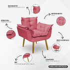 Poltrona Decorativa Reforçada para Sala Alice para Recepção M