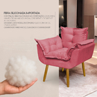 Poltrona Decorativa Reforçada para Sala Alice para Recepção M