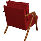 Poltrona Decorativa Reforçada Para Sala Shine Suede Bordô Pé