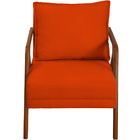 Poltrona Decorativa Reforçada Para Sala Shine Suede Terracota