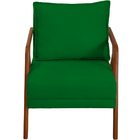 Poltrona Decorativa Reforçada Para Sala Shine Suede Verde Pé