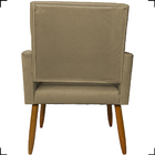 Poltrona Decorativa Reforçadas  Para Sala Isa Suede Nude Pé C