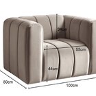 Poltrona Decorativa Retrô Moderna Sala De Estar Cinza/capucci