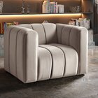 Poltrona Decorativa Retrô Moderna Sala De Estar Cinza/capucci