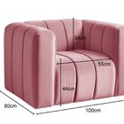 Poltrona Decorativa Retrô Moderna Sala De Estar Mona Rosa